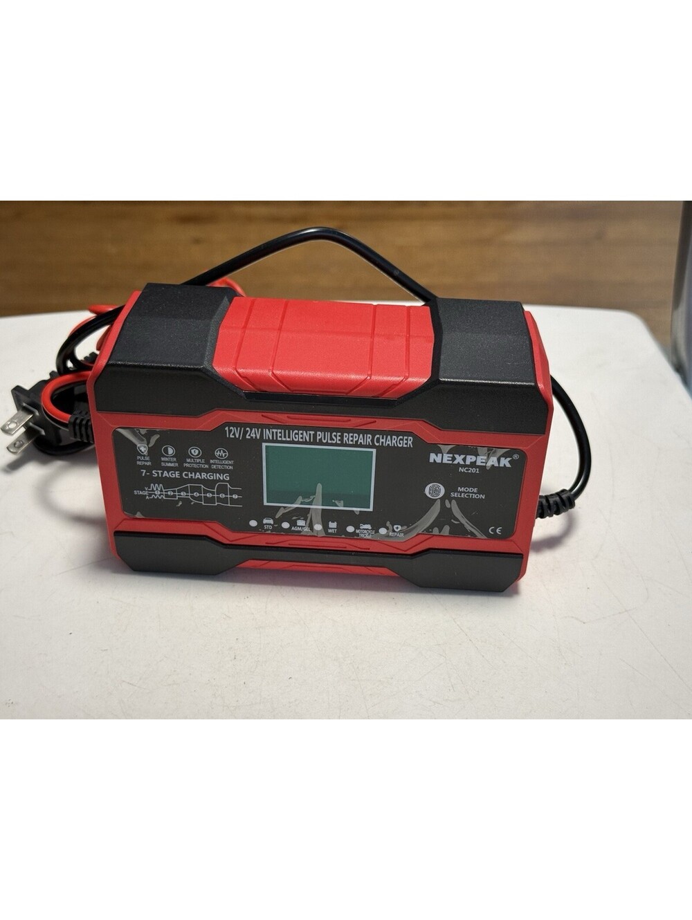 NEXPEAK NC201 10A Smart Battery Charger 12V/24V Auto Repair Charger
